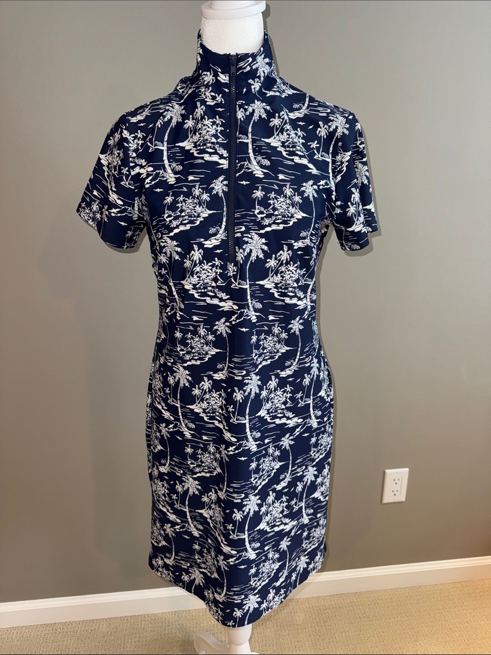 Jude Connally Tropical Quarter Zip Alecia Dress XS